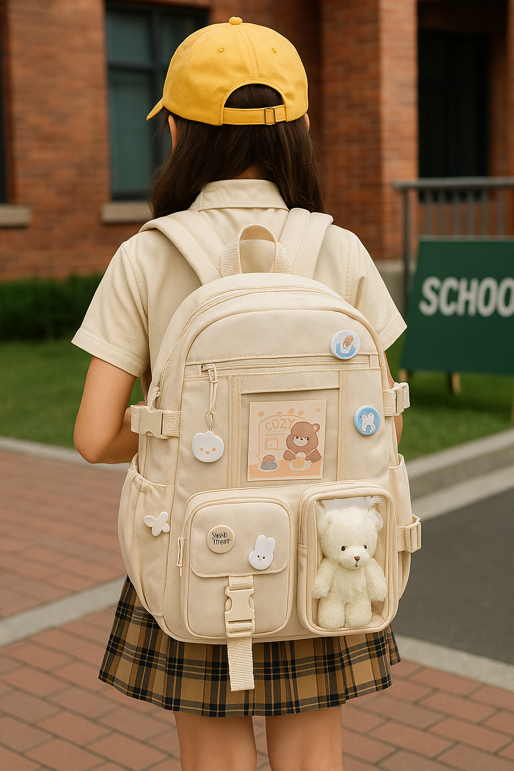 Chic Colorful School Backpack