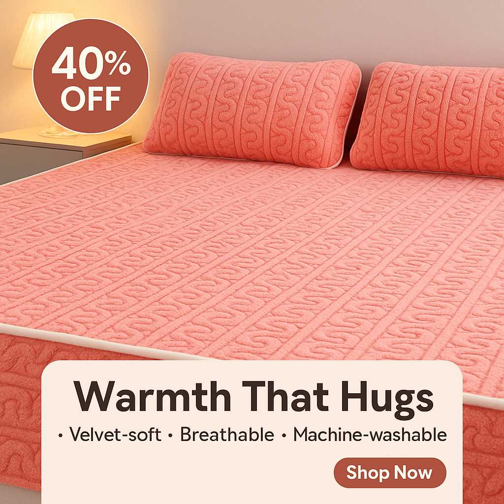 Cozy Velvet Winter Bedspread