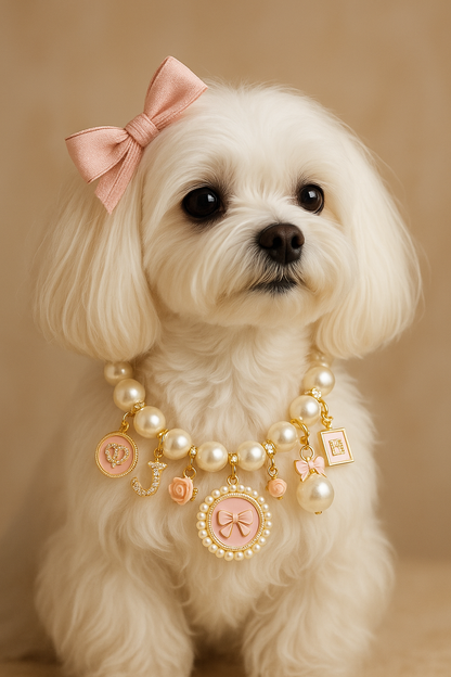 Elegant Pearl Pet Necklace