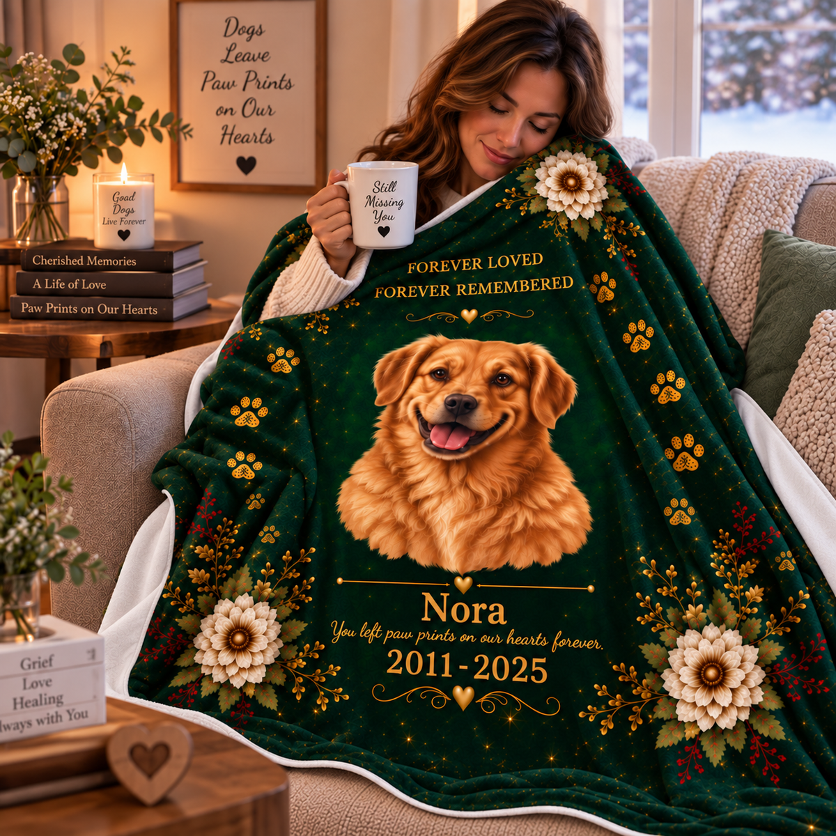 Forever Loved, Forever Remembered™ — Personalized Pet Memorial Blanket