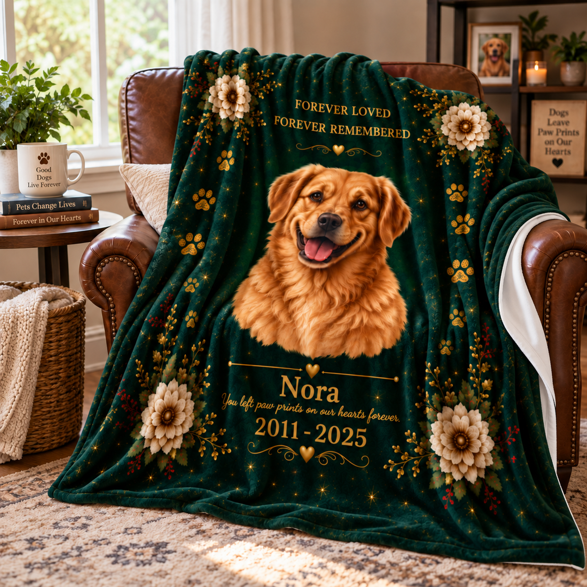 Forever Loved, Forever Remembered™ — Personalized Pet Memorial Blanket
