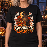 Grandma’s Boo Crew Personalized Halloween T-Shirt