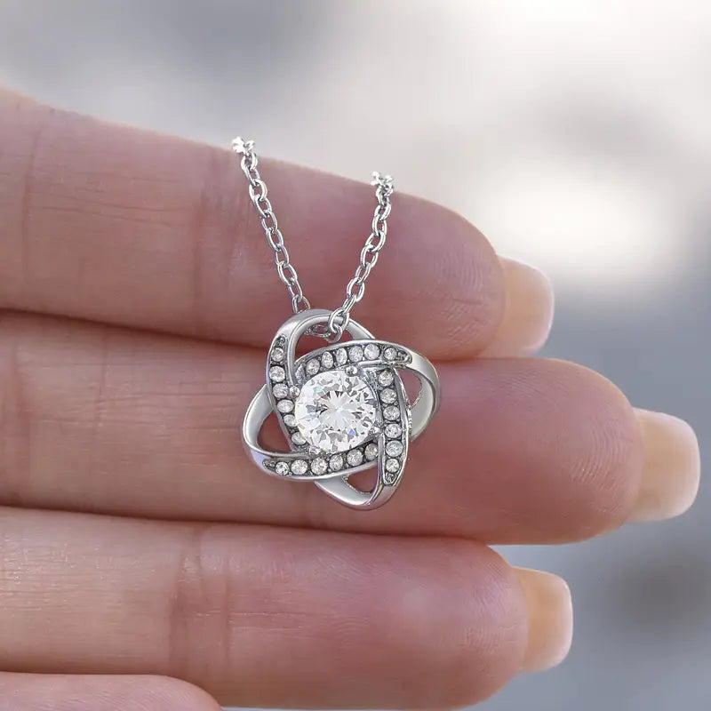 A Sparkling Gift of Love – Love Knot Necklace for Your Precious Daughter