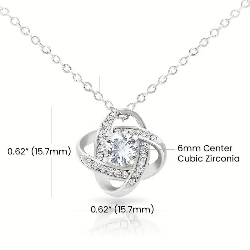 A Sparkling Gift of Love – Love Knot Necklace for Your Precious Daughter