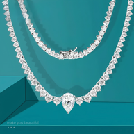 Gargantilla tenis de moissanita brillante