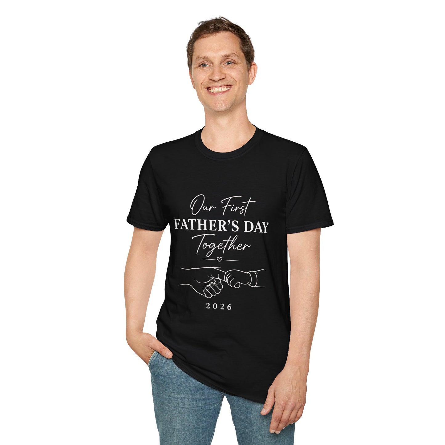 Our First Father's Day Together - Dad's Matching Custom T-shirt