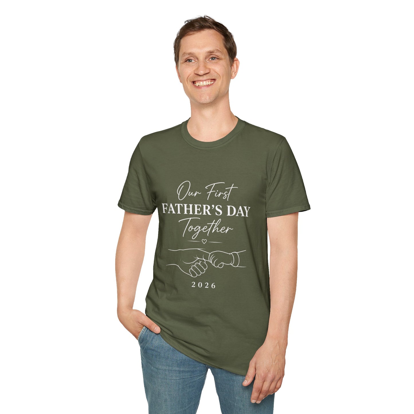 Our First Father's Day Together - Dad's Matching Custom T-shirt