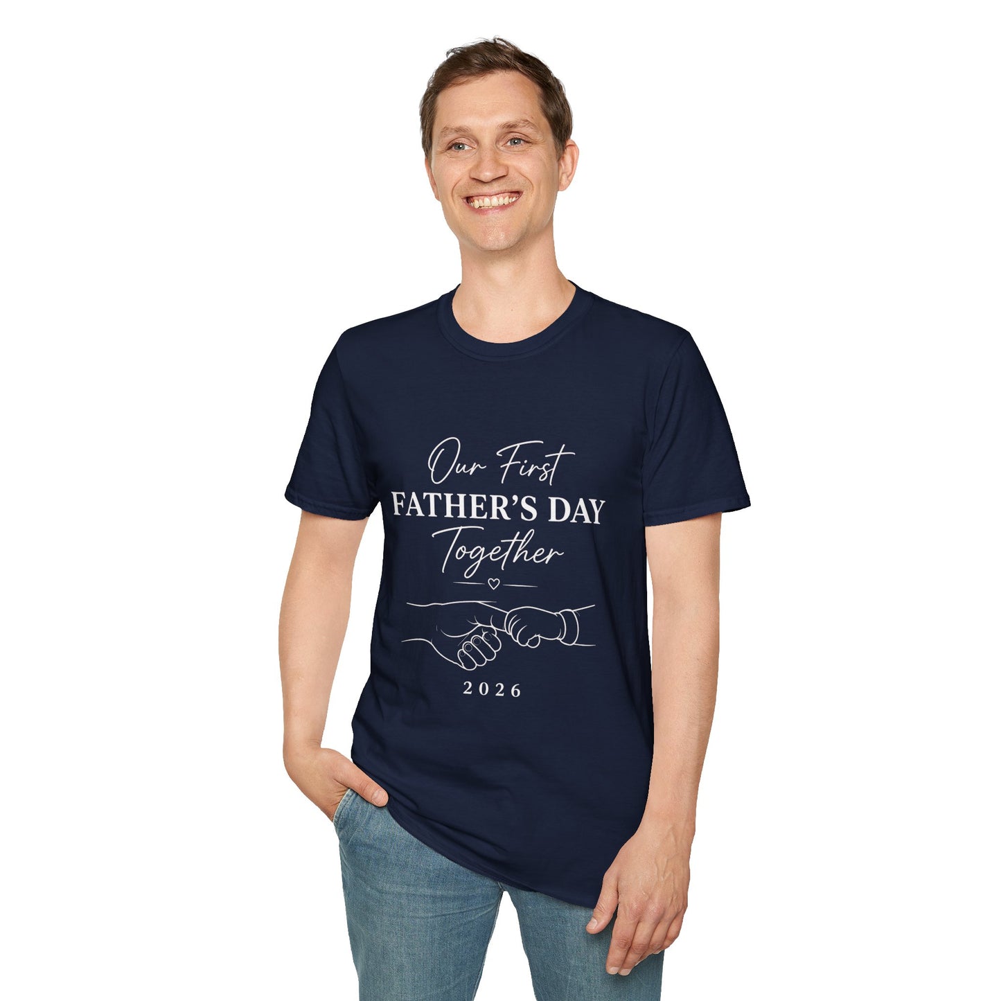 Our First Father's Day Together - Dad's Matching Custom T-shirt