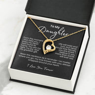 Para mi hija: Collar amor eterno brillante con mensaje emotivo