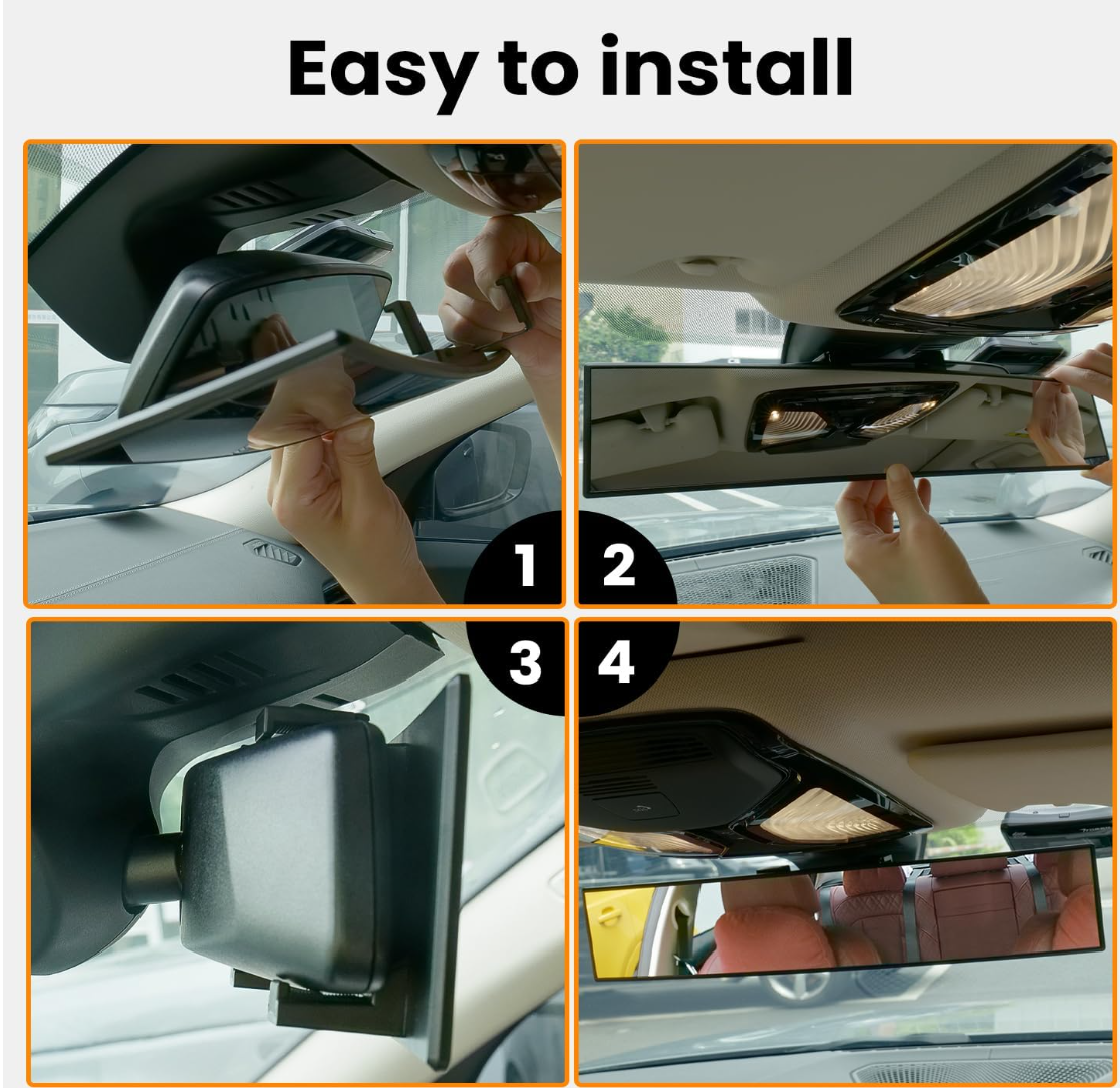 Wide View Anti-Glare Mirror