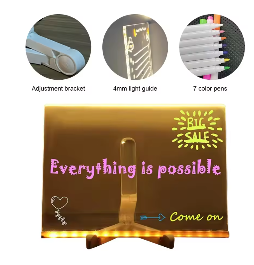 GlowWrite Acrylic LED Message Board