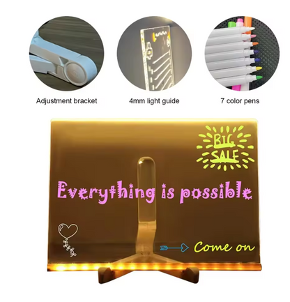 GlowWrite Acrylic LED Message Board