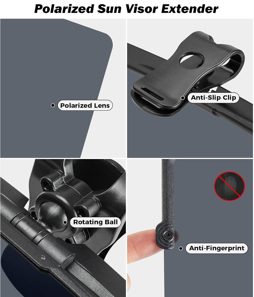 Polarized Clip-On Anti-Glare Car Visor