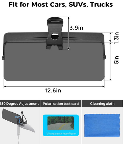 Polarized Clip-On Anti-Glare Car Visor