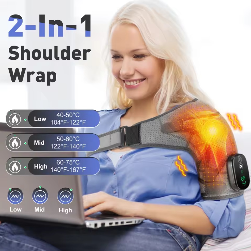 3-in-1 Heat + Massage Relief for Shoulders, Knees, and Elbows