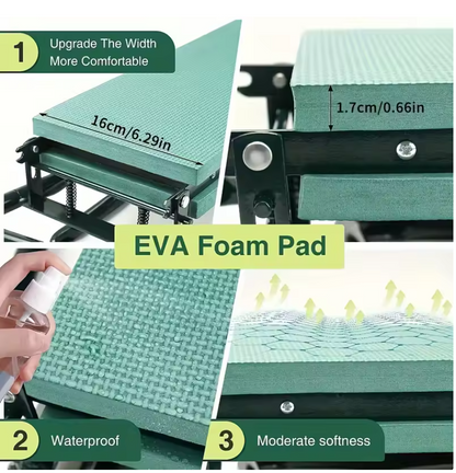 Asiento-banco portátil ComfortFold para jardinería de rodillas