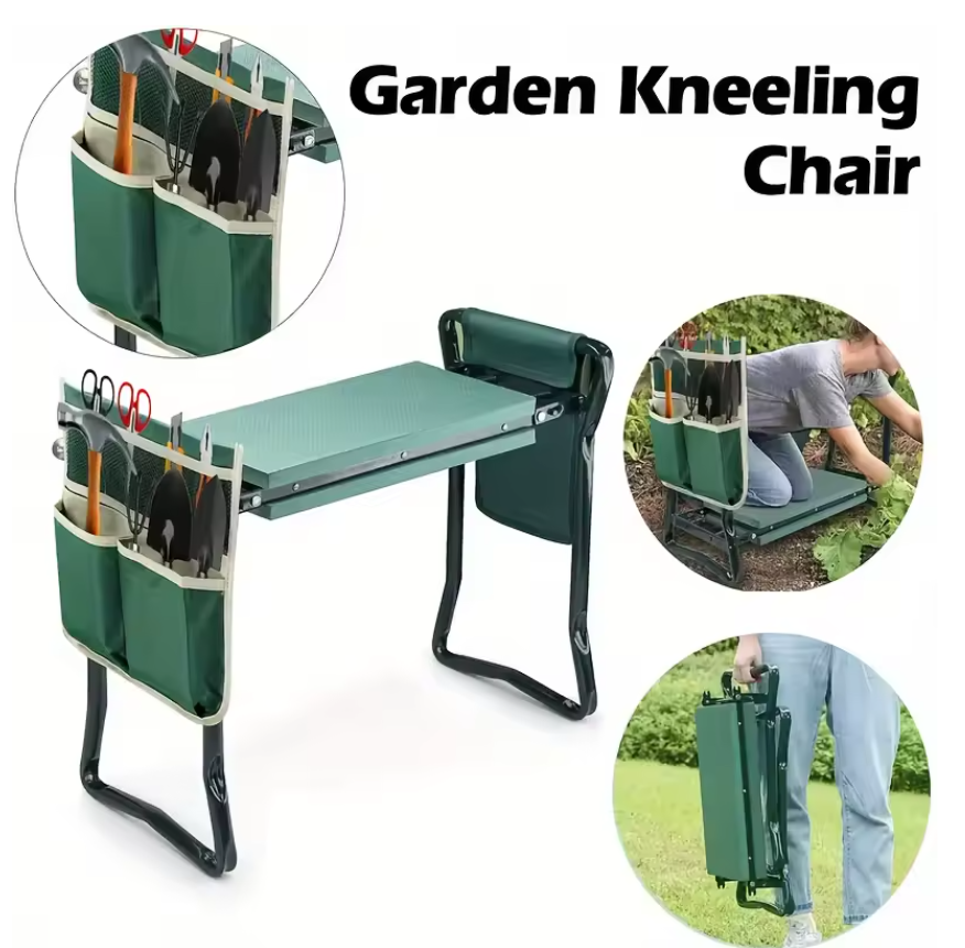 Asiento-banco portátil ComfortFold para jardinería de rodillas