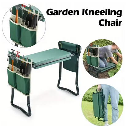 Asiento-banco portátil ComfortFold para jardinería de rodillas
