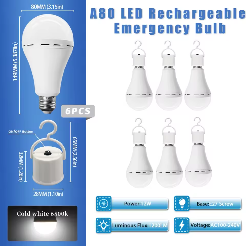 Bombilla LED inteligente de emergencia