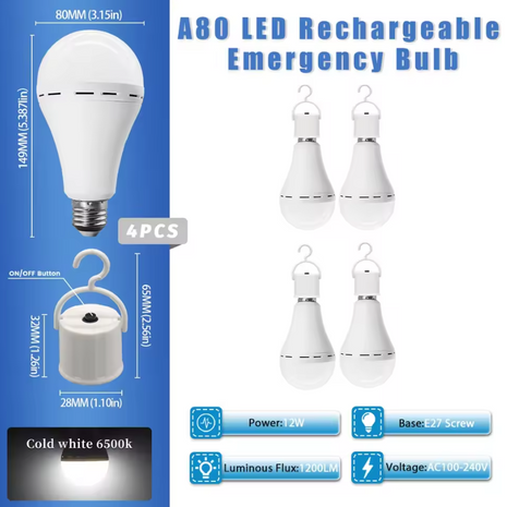 Bombilla LED inteligente de emergencia