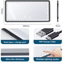Slim LED Car Vanity Mirror