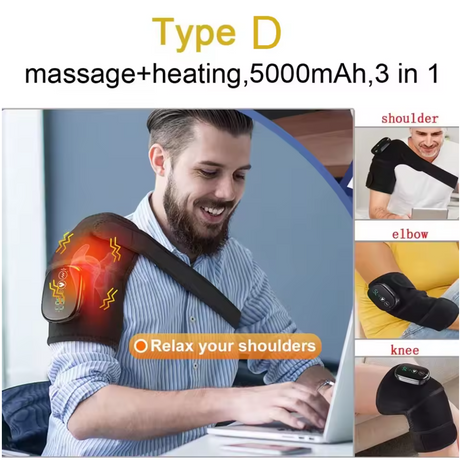 3-in-1 Heat + Massage Relief for Shoulders, Knees, and Elbows