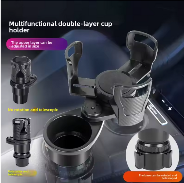 Rotating Double Layer Car Cup Organizer