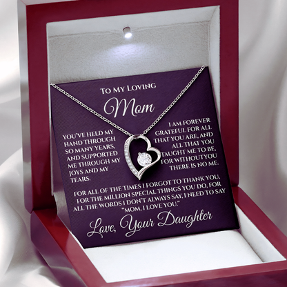 To My Mom — “Without You There's No Me” Necklace Gift From Daughter