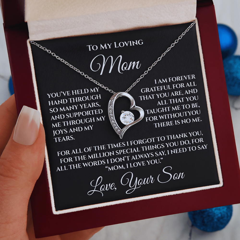 To My Mom — “Without You There's No Me” Necklace Gift From Son