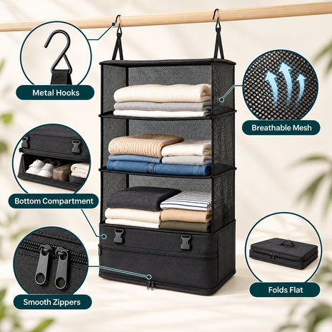 HangReady™ Collapsible Travel Organizer