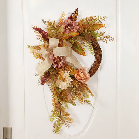 Autumn Harvest Cascade Front Wreath
