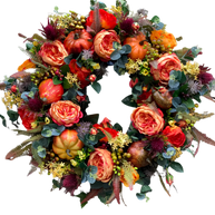 Autumn Farmhouse Pumpkin Wreath