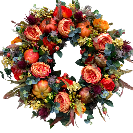 Autumn Farmhouse Pumpkin Wreath