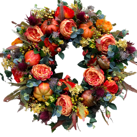 Autumn Farmhouse Pumpkin Wreath