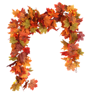 Autumn Glow Realistic Maple Leaf Garland