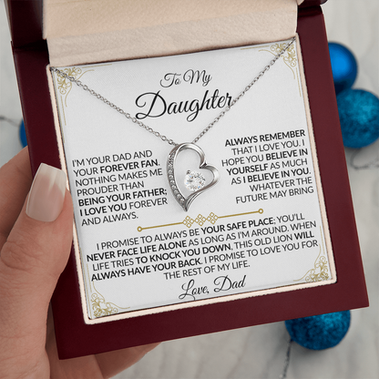Dad to Daughter: You'll Never Face Life Alone Necklace