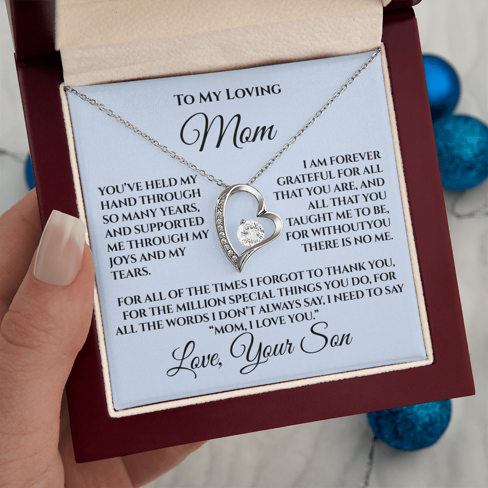 Mother's Day Gift for Mom from Son — “Without You There's No Me” Necklace