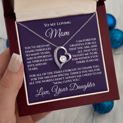 Gift for Mom from Daughter — “Without You There's No Me” Necklace