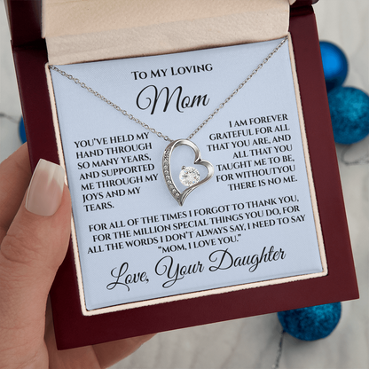 Mother's Day Gift for Mom from Daughter — “Without You There's No Me” Necklace