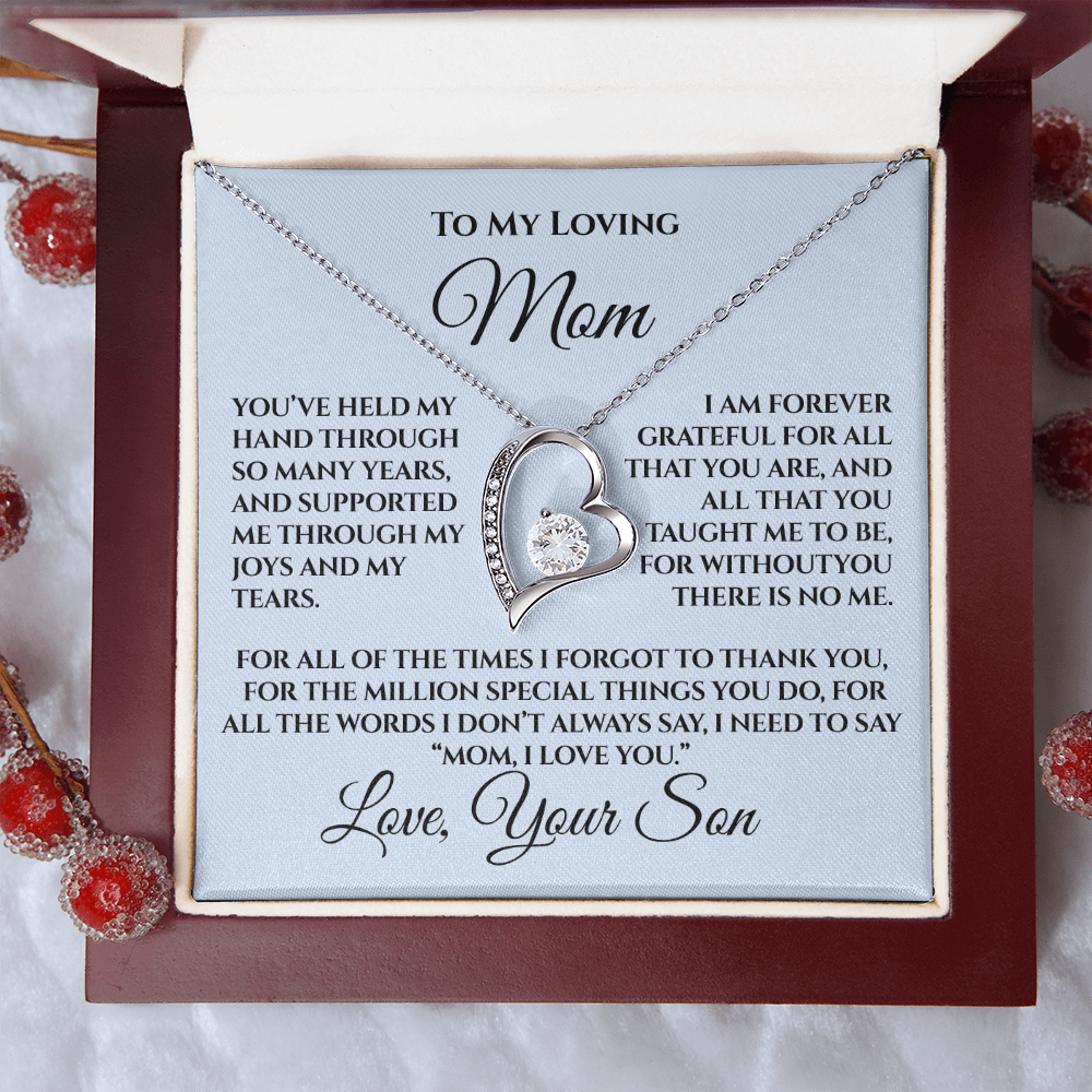 Mother's Day Gift for Mom from Son — “Without You There's No Me” Necklace