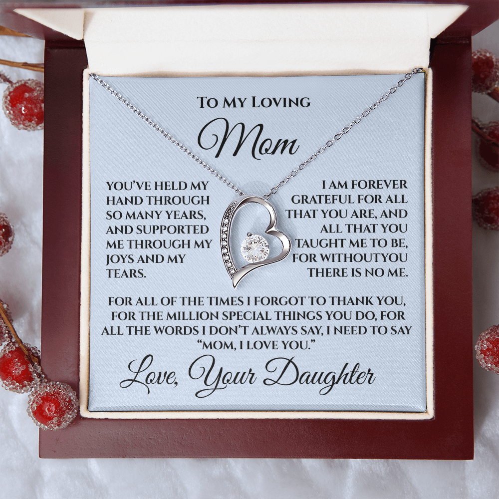 Mother's Day Gift for Mom from Daughter — “Without You There's No Me” Necklace