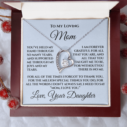 Mother's Day Gift for Mom from Daughter — “Without You There's No Me” Necklace