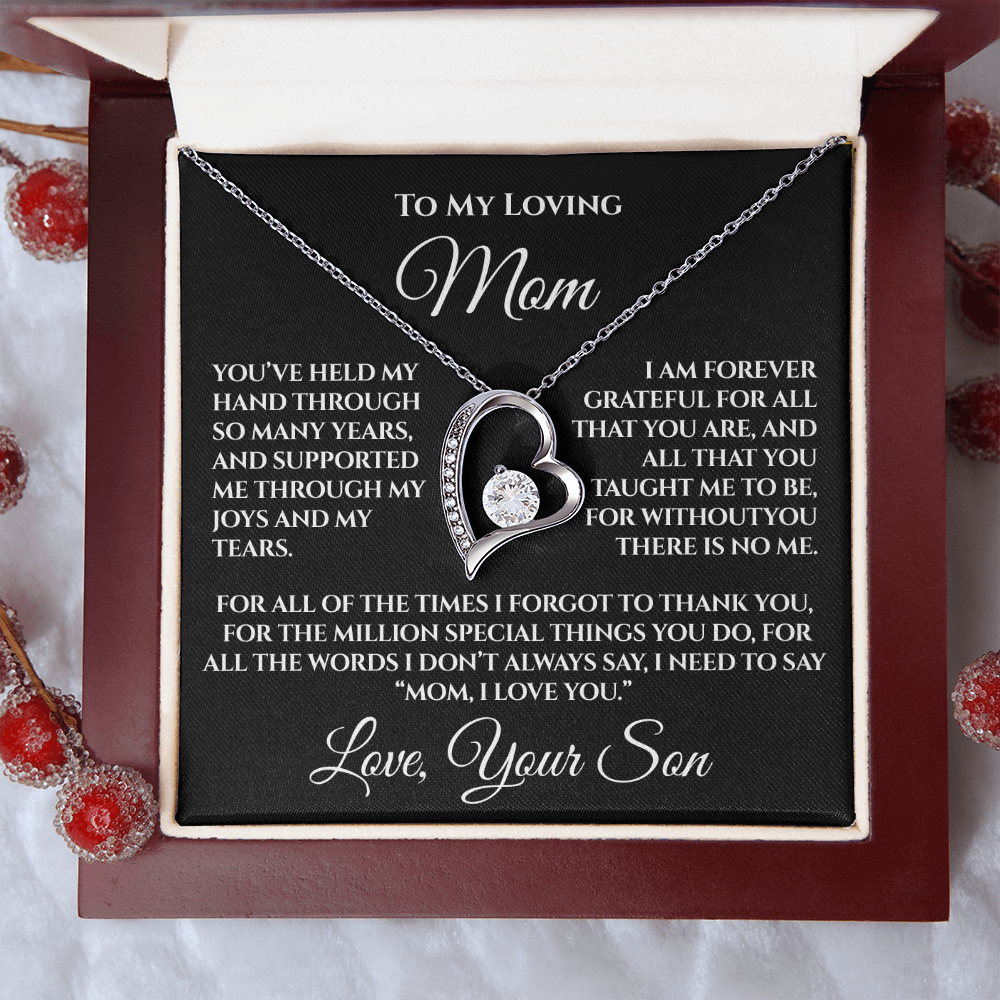 To My Mom — “Without You There's No Me” Necklace Gift From Son