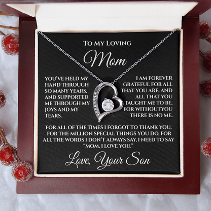 To My Mom — “Without You There's No Me” Necklace Gift From Son