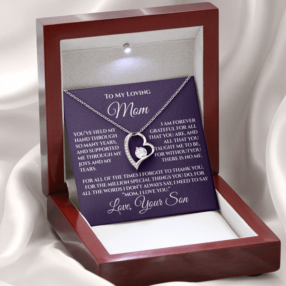 Gift for Mom from Son — “Without You There's No Me” Necklace