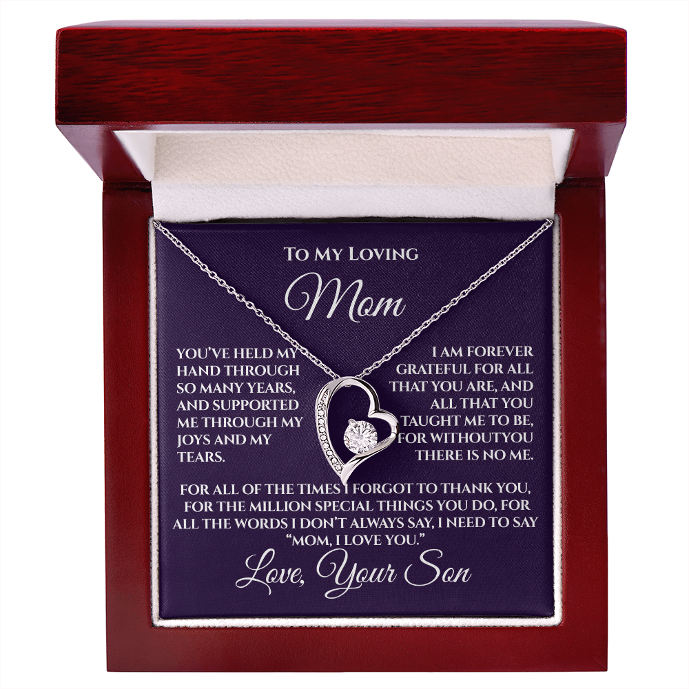 Gift for Mom from Son — “Without You There's No Me” Necklace