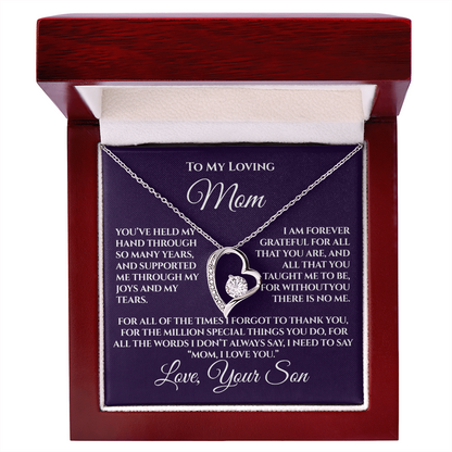 Gift for Mom from Son — “Without You There's No Me” Necklace