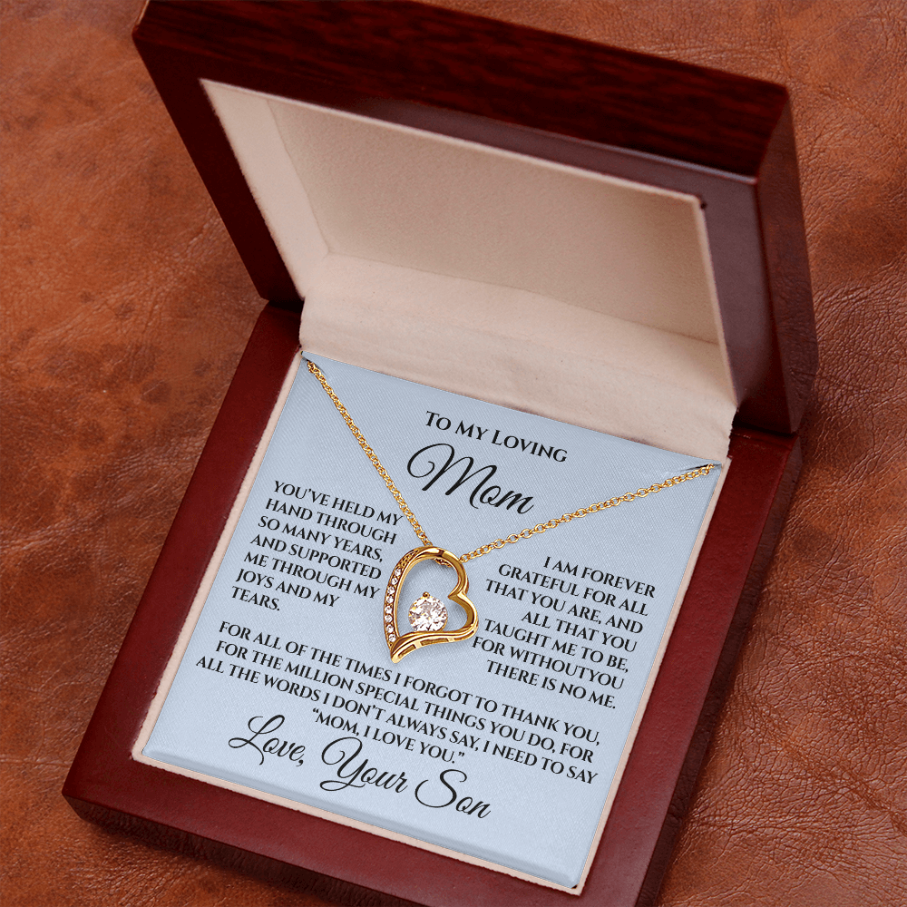 Mother's Day Gift for Mom from Son — “Without You There's No Me” Necklace