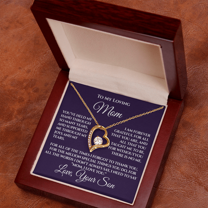 Gift for Mom from Son — “Without You There's No Me” Necklace