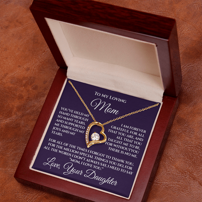 Gift for Mom from Daughter — “Without You There's No Me” Necklace